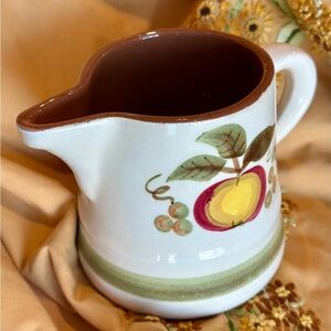 Stangl Apple Delight Hand Painted 5 inch Retro Ceramic Pitcher